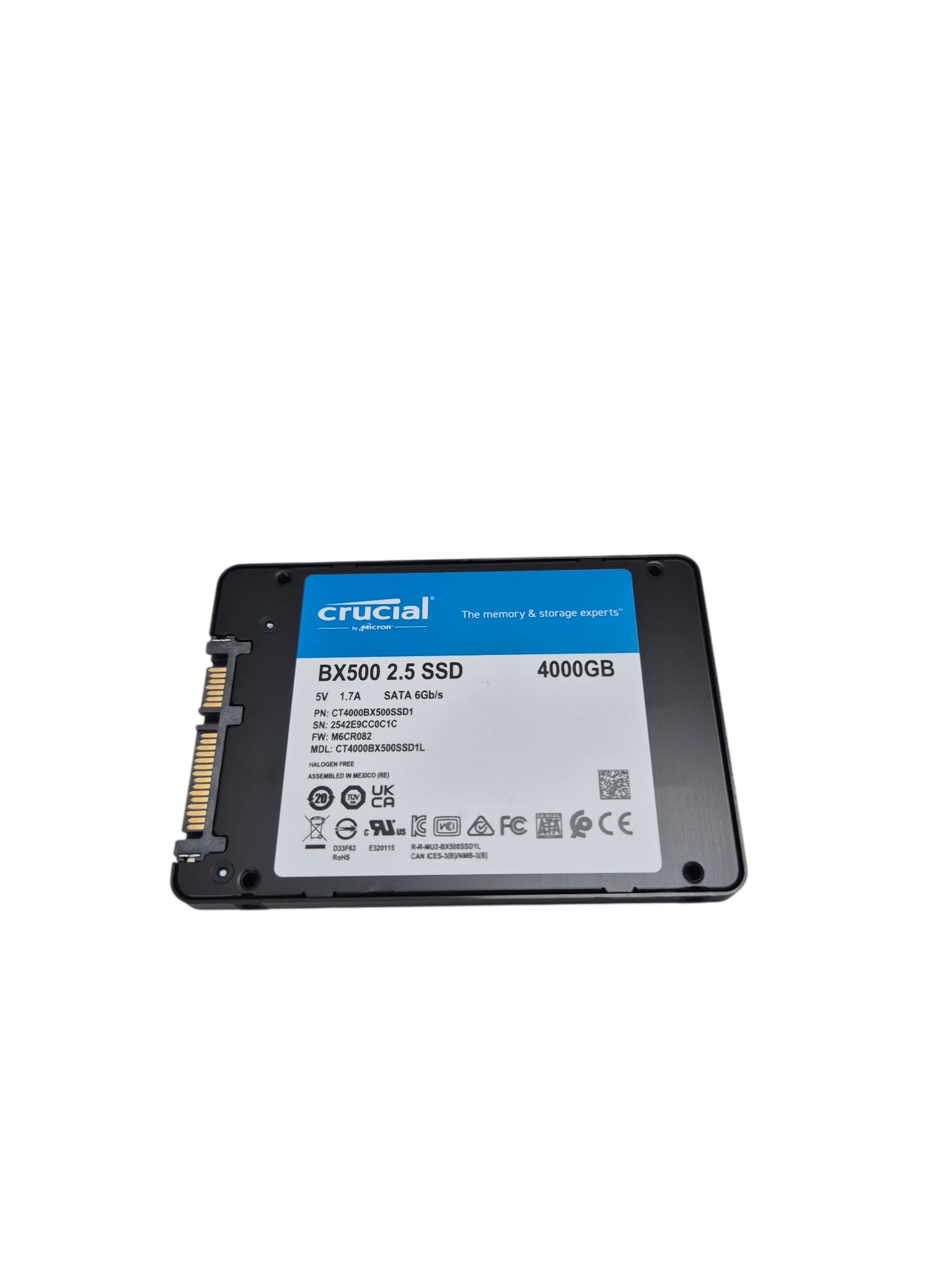 Pre-owned Crucial BX500 4TB SATA Internal SSD 2.5 Inch - Own4Less